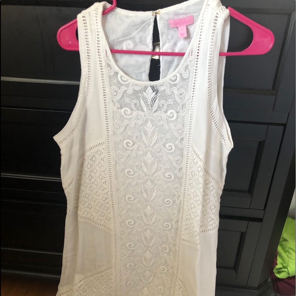 Lilly Pulitzer white lace shift dress